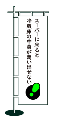 スーパーに来ると冷蔵庫の中身が思い出せない