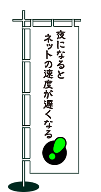 夜になるとネットの速度が遅くなる